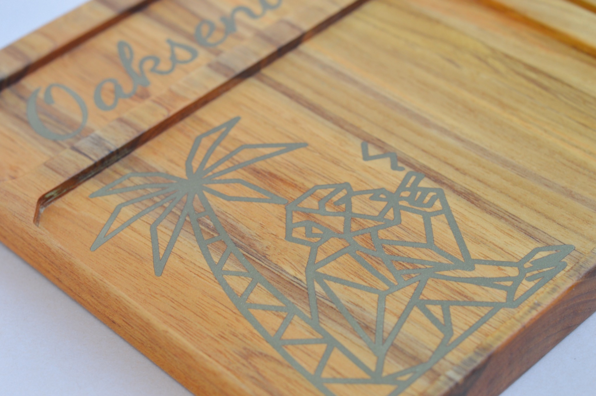 Teak Pineapple Rolling Tray view 4