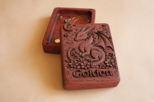Custom Keepsake Box with 2.5D Relief-Cut Design